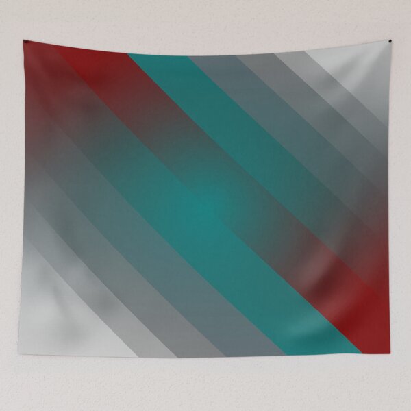 Item preview, teal burgundy gray stripes designed and sold by feiermar.