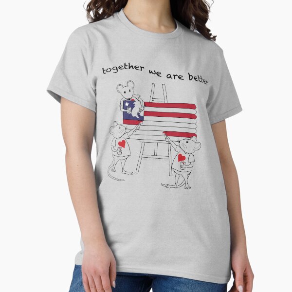 Item preview, MantraMouse® American Flag Together Cartoon designed and sold by Donna Martini.