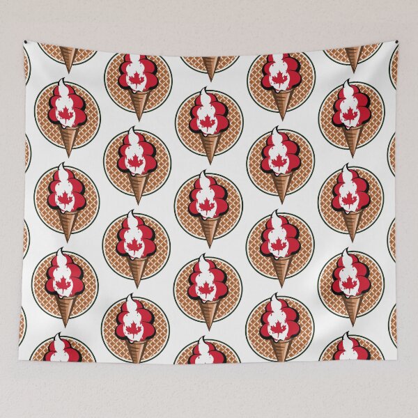 Item preview, Canadian flag ice cream designed and sold by piedaydesigns.