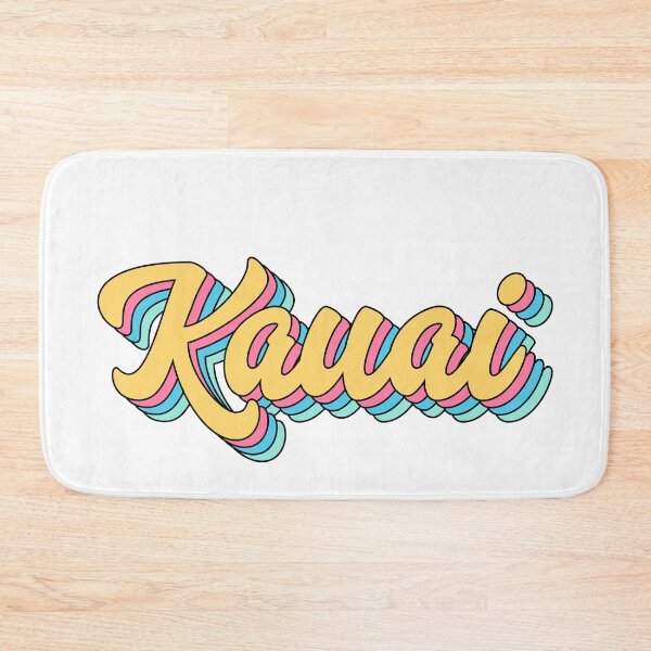 Item preview, Kauai Hawaii Retro Yellow Script designed and sold by modeoftravel.