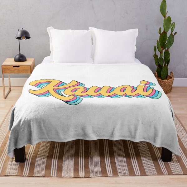 Item preview, Kauai Hawaii Retro Yellow Script designed and sold by modeoftravel.