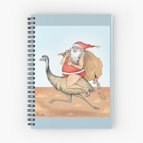 Artikelvorschau, Santa Riding Emu entworfen und verkauft von Jed Dunstan.