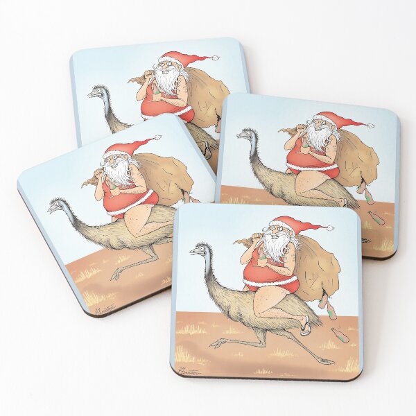 Item preview, Santa Riding Emu designed and sold by Jed Dunstan.