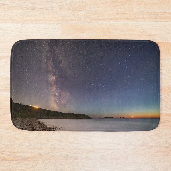 Item preview, Milky Way and Moonset over Rhossili Bay designed and sold by Dan Santillo.