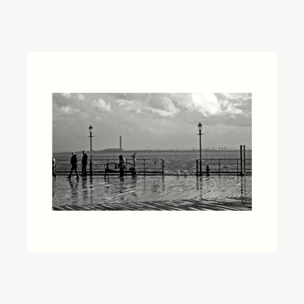 wet south coast pier 2 Art Print