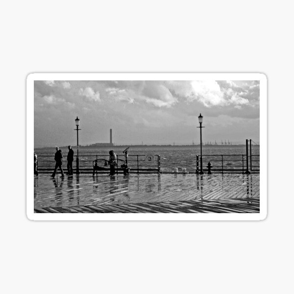 wet south coast pier 2 Sticker