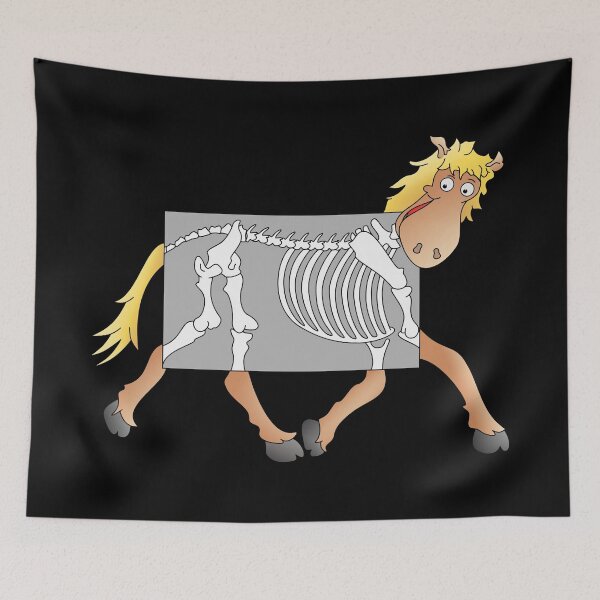 Aperçu de l'œuvre Dessin animé Horse Xray créée et vendue par piedaydesigns.