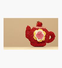 knitted teapot Photographic Print