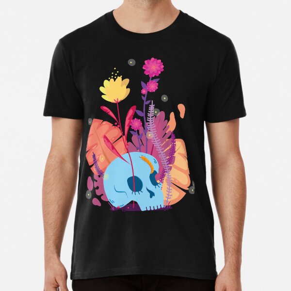 Flower skull T-shirt premium