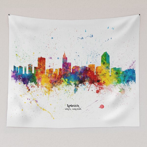 Item preview, Raleigh North Carolina Skyline designed and sold by ArtPrints.