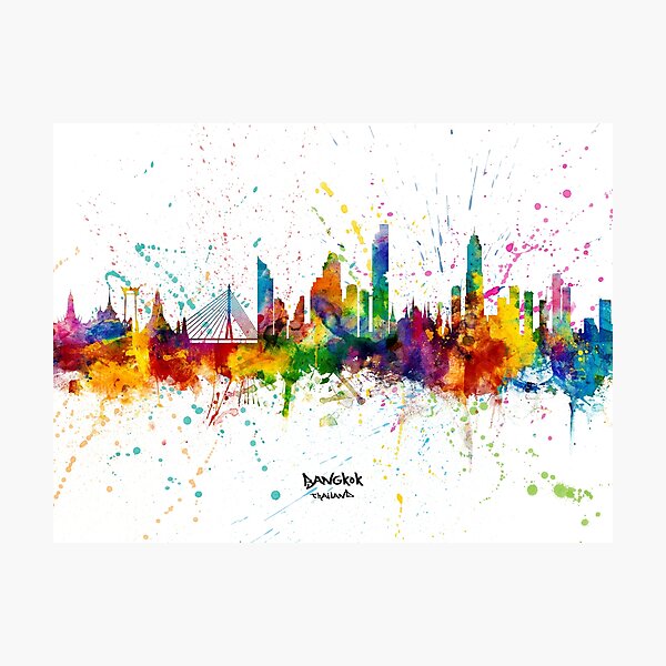 Item preview, Bangkok Thailand Skyline designed and sold by MICHAEL TOMPSETT.