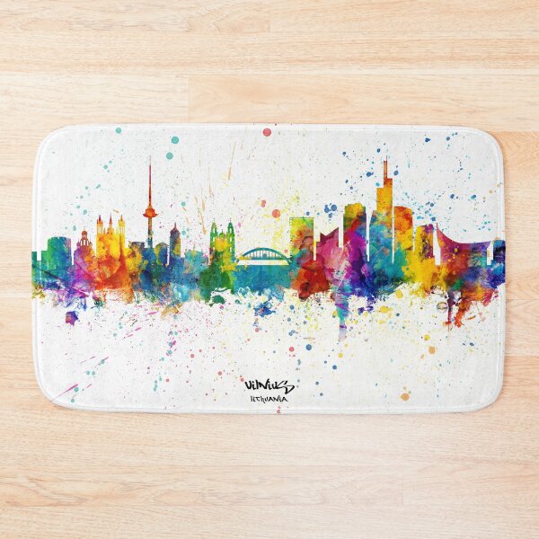 Item preview, Vilnius Lithuania Skyline designed and sold by ArtPrints.