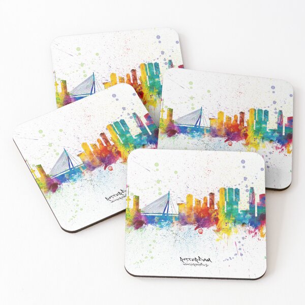 Item preview, Rotterdam The Netherlands Skyline designed and sold by ArtPrints.