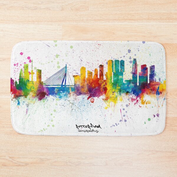 Item preview, Rotterdam The Netherlands Skyline designed and sold by ArtPrints.