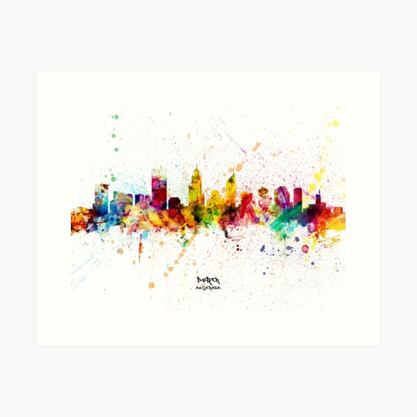 Item preview, Perth Australia Skyline designed and sold by ArtPrints.