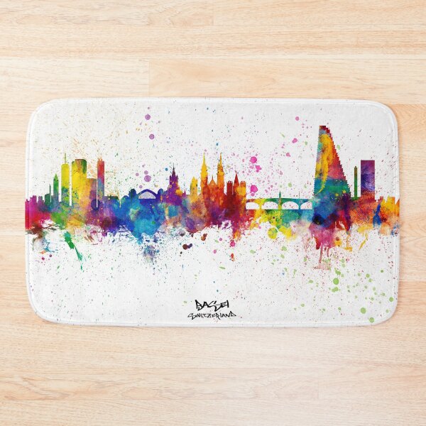 Item preview, Basel Switzerland Skyline designed and sold by ArtPrints.