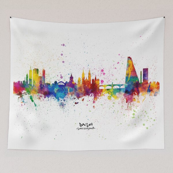 Item preview, Basel Switzerland Skyline designed and sold by ArtPrints.
