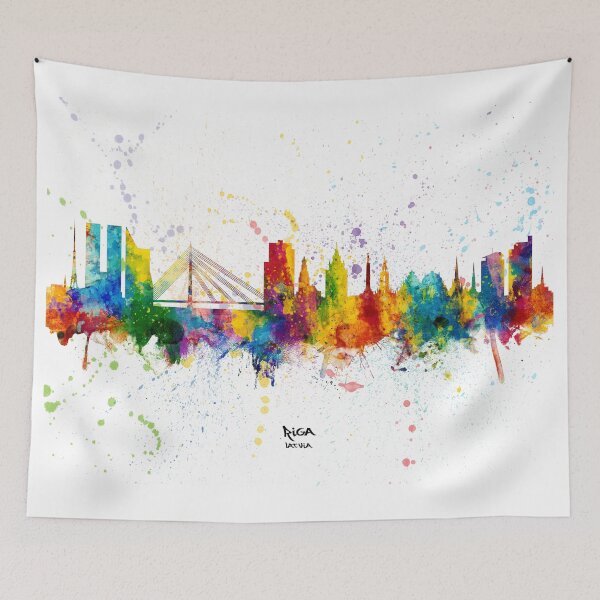 Item preview, Riga Latvia Skyline designed and sold by ArtPrints.