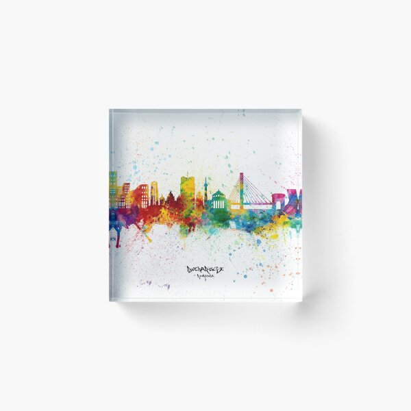 Item preview, Bucharest Romania Skyline designed and sold by ArtPrints.