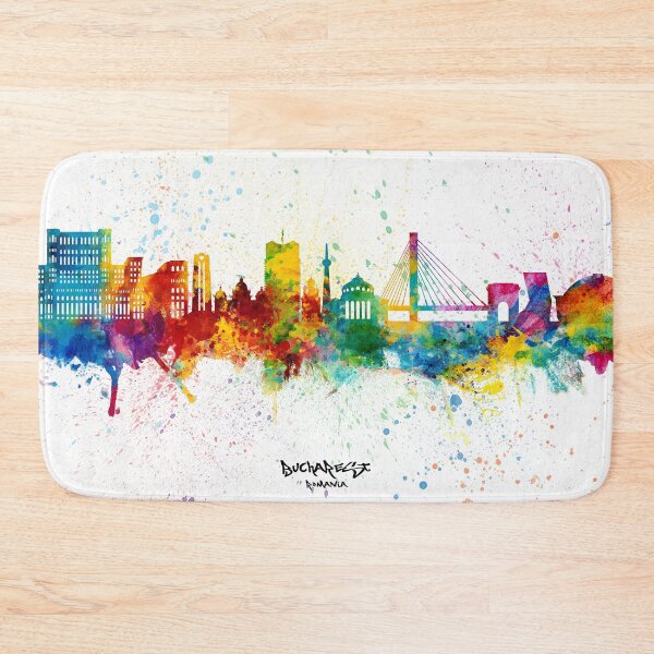 Item preview, Bucharest Romania Skyline designed and sold by ArtPrints.