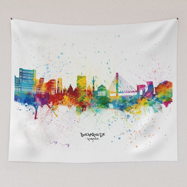 Item preview, Bucharest Romania Skyline designed and sold by ArtPrints.