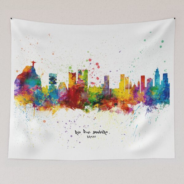 Item preview, Rio de Janeiro Brazil Skyline designed and sold by ArtPrints.