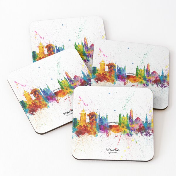 Item preview, Ljubljana Slovenia Skyline designed and sold by ArtPrints.