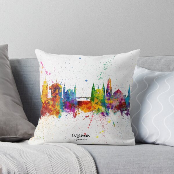 Item preview, Ljubljana Slovenia Skyline designed and sold by ArtPrints.