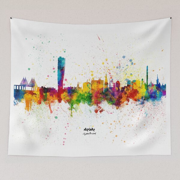 Item preview, Malmo Sweden Skyline designed and sold by ArtPrints.