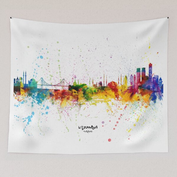 Artikelvorschau, Istanbul Turkey Skyline entworfen und verkauft von ArtPrints.
