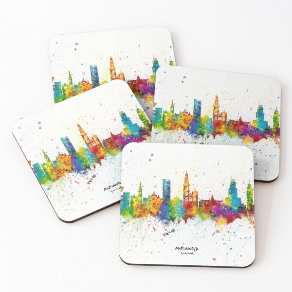 Item preview, Antwerp Belgium Skyline designed and sold by ArtPrints.