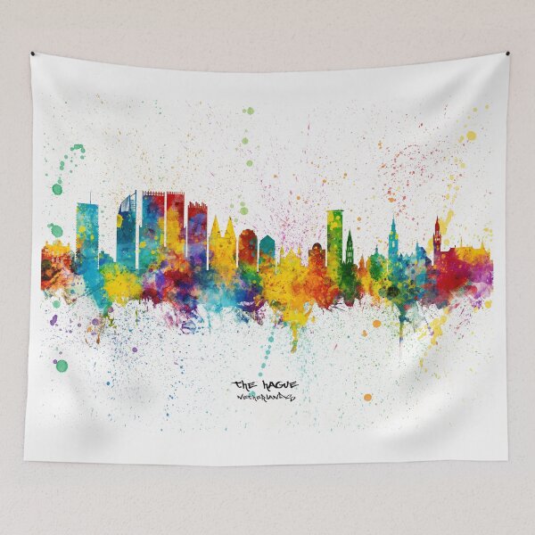 Item preview, The Hague Netherlands Skyline designed and sold by ArtPrints.