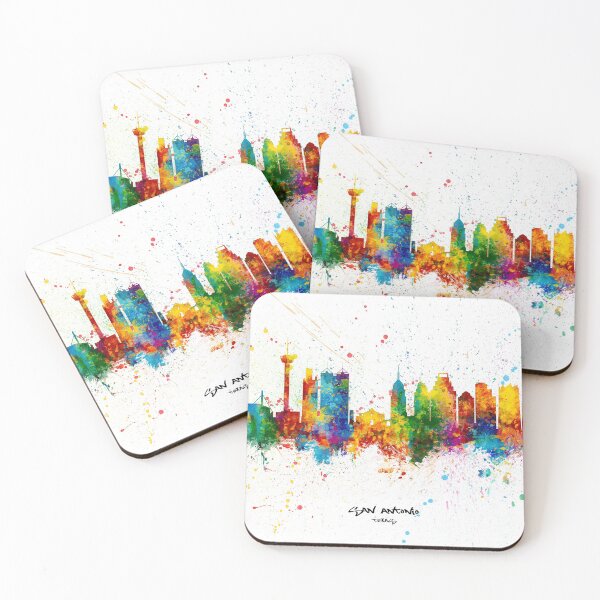 Aperçu de l'œuvre San Antonio Texas Skyline créée et vendue par ArtPrints.