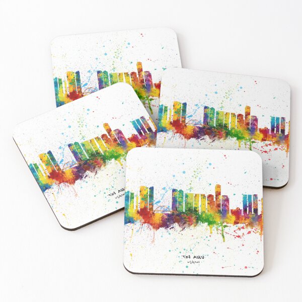 Item preview, Tel Aviv Israel Skyline designed and sold by ArtPrints.