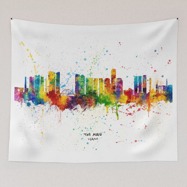 Item preview, Tel Aviv Israel Skyline designed and sold by ArtPrints.