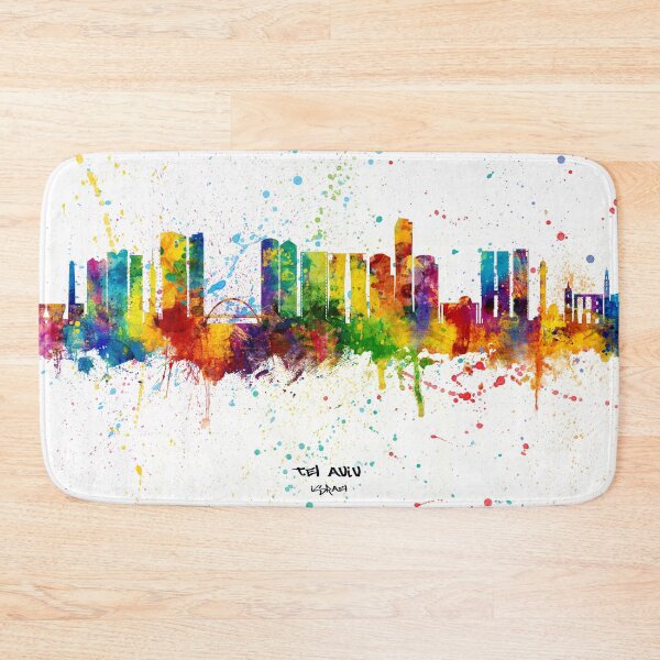 Item preview, Tel Aviv Israel Skyline designed and sold by ArtPrints.