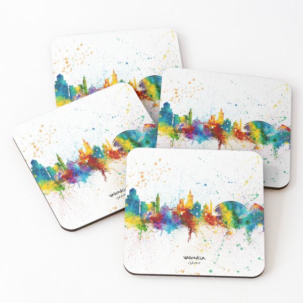 Artikelvorschau, Valencia Spain Skyline entworfen und verkauft von ArtPrints.