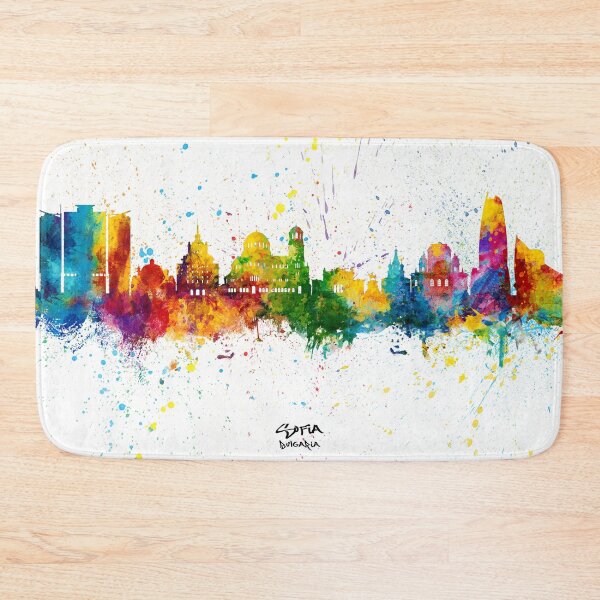 Item preview, Sofia Bulgaria Skyline designed and sold by ArtPrints.