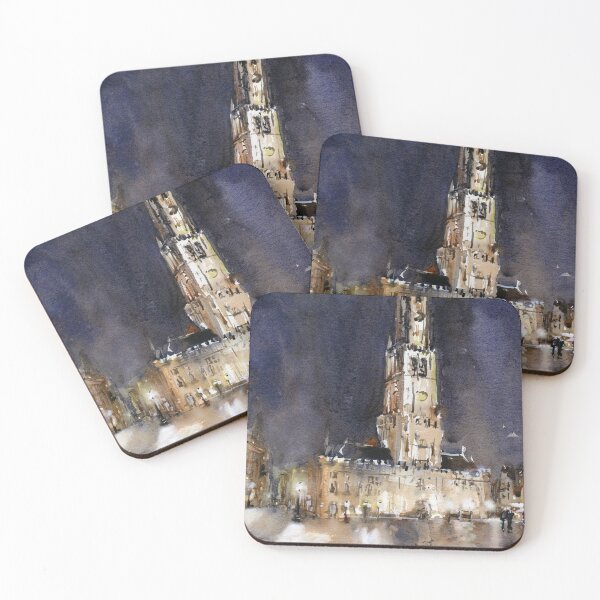 Item preview, Watercolor painting of Bruges Belgium art. designed and sold by rfoxphoto.