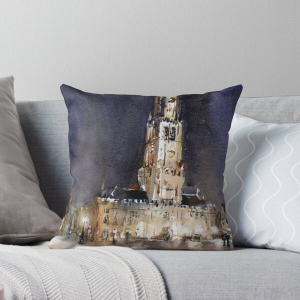 Item preview, Watercolor painting of Bruges Belgium art. designed and sold by rfoxphoto.