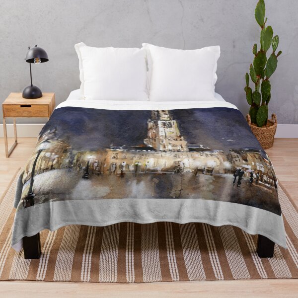 Item preview, Watercolor painting of Bruges Belgium art. designed and sold by rfoxphoto.