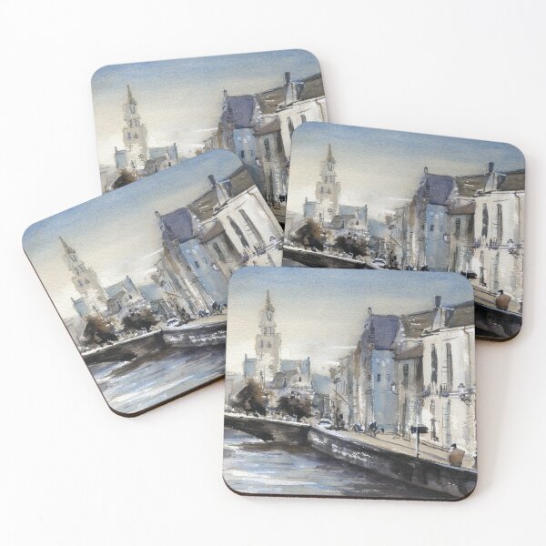 Item preview, Watercolor painting of Bruges Belgium art. designed and sold by rfoxphoto.