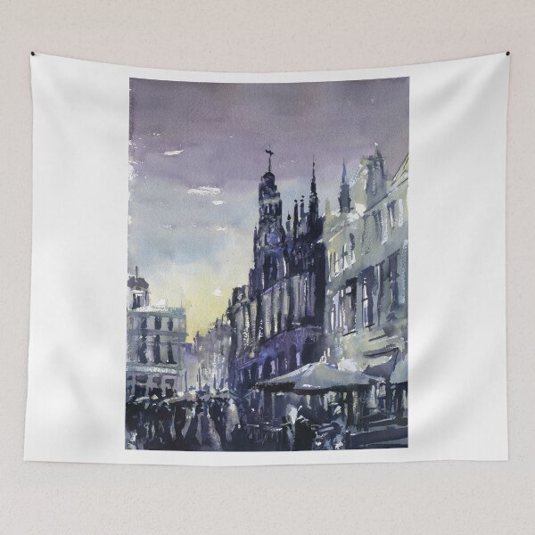 Item preview, Brussels artwork watercolor painting. designed and sold by rfoxphoto.