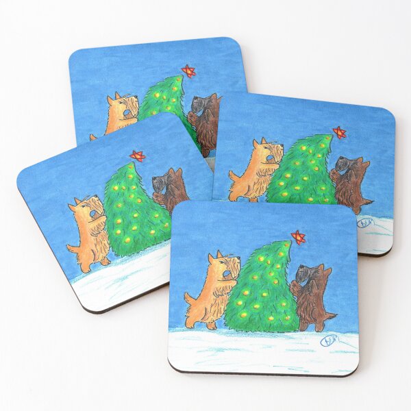 Item preview, Scottish Terriers y el árbol de navidad designed and sold by Shiritoru.