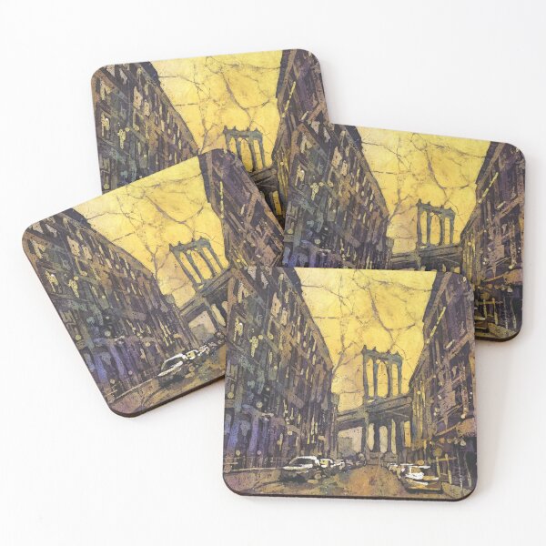 Item preview, Watercolor painting of the Brooklyn Bridge as viewed from Brooklyn- New York City, NY (USA) designed and sold by rfoxphoto.