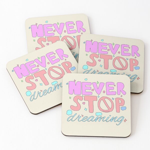 Item preview, Motivational Inspirational and Positive quote - Never stop dreaming typography text art by Word Fandom - wordfandom designed and sold by Kerry Pritchard.
