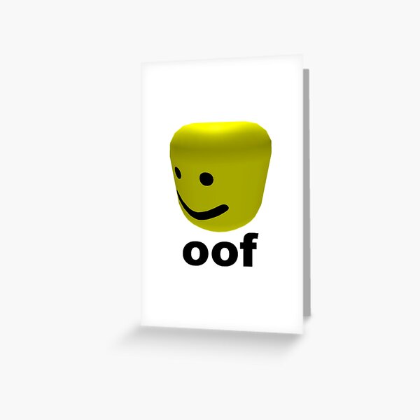 Roblox Oof Greeting Card By Amemestore Redbubble - roblox oof art board print by amemestore redbubble