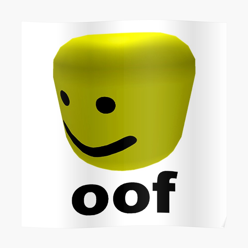 Roblox Oof Sticker By Amemestore Redbubble - roblox dab meme poster by amemestore redbubble