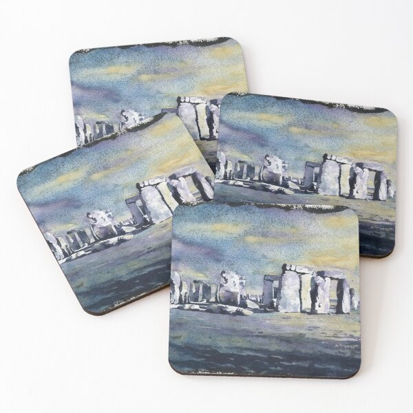 Item preview, Fine art watercolor painting of prehistoric monument of Stonehenge  designed and sold by rfoxphoto.