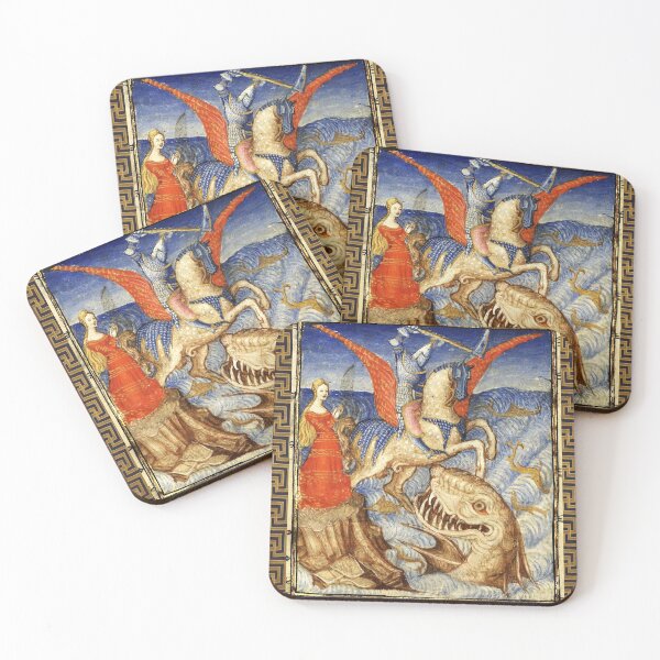 Item preview, Perseus riding Pegasus slaying sea monster, saving Andromeda designed and sold by BulganLumini.
